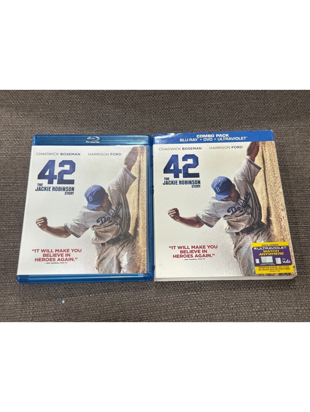 42 The Jackie Robinson Story Blu-ray DVD Combo MOVIE